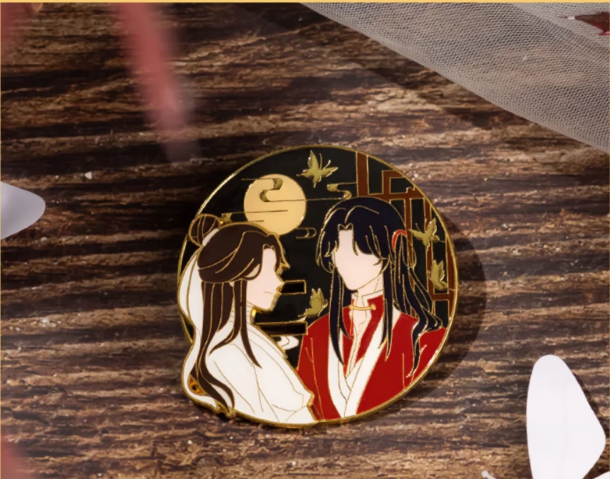 

Металлический значок Tian Guan Ci Fu Hua Cheng Xie Lian, металлическая брошь на пуговице, искусственная медаль, сувенир, косплей
