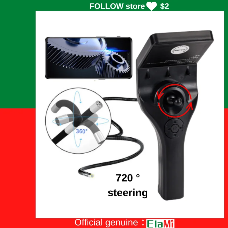 

ELAMI 720° Universal Endoscope Camera Car Check Camera for IPhone Android HD 6.0 MM Tube Camera