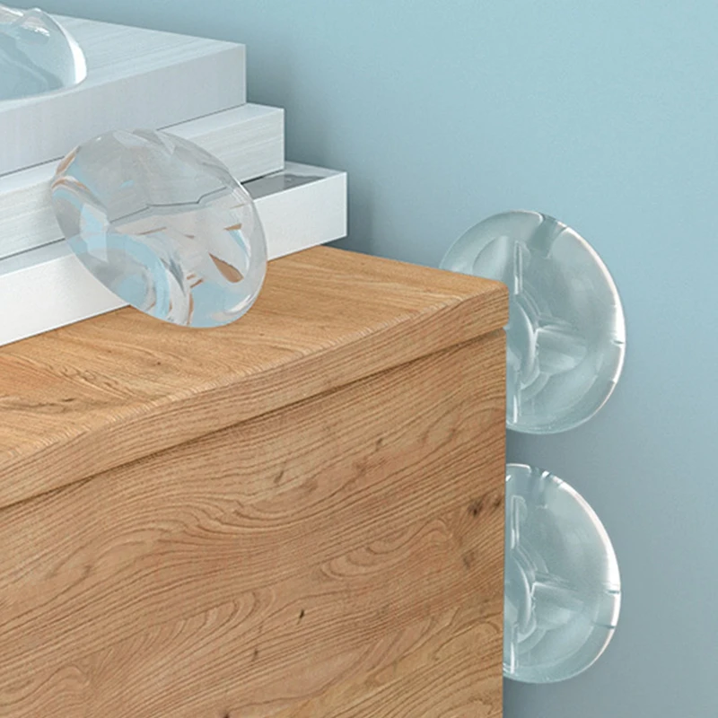 6 шт. прозрачные дверные стопоры настенная защита-клейкая многоразовая защита