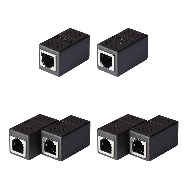 Extensor de Cable Ethernet, acoplador RJ45 cat 5 cat 6 cat6a, conector extensor-acoplador Ethernet hembra a hembra