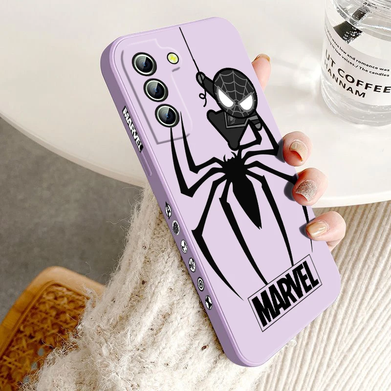 

Iron Man Marvel Cool Phone Case For Samsung Galaxy S23 S22 S21 S20 FE Ultra Plus S10 Lite 5G Liquid Left Rope