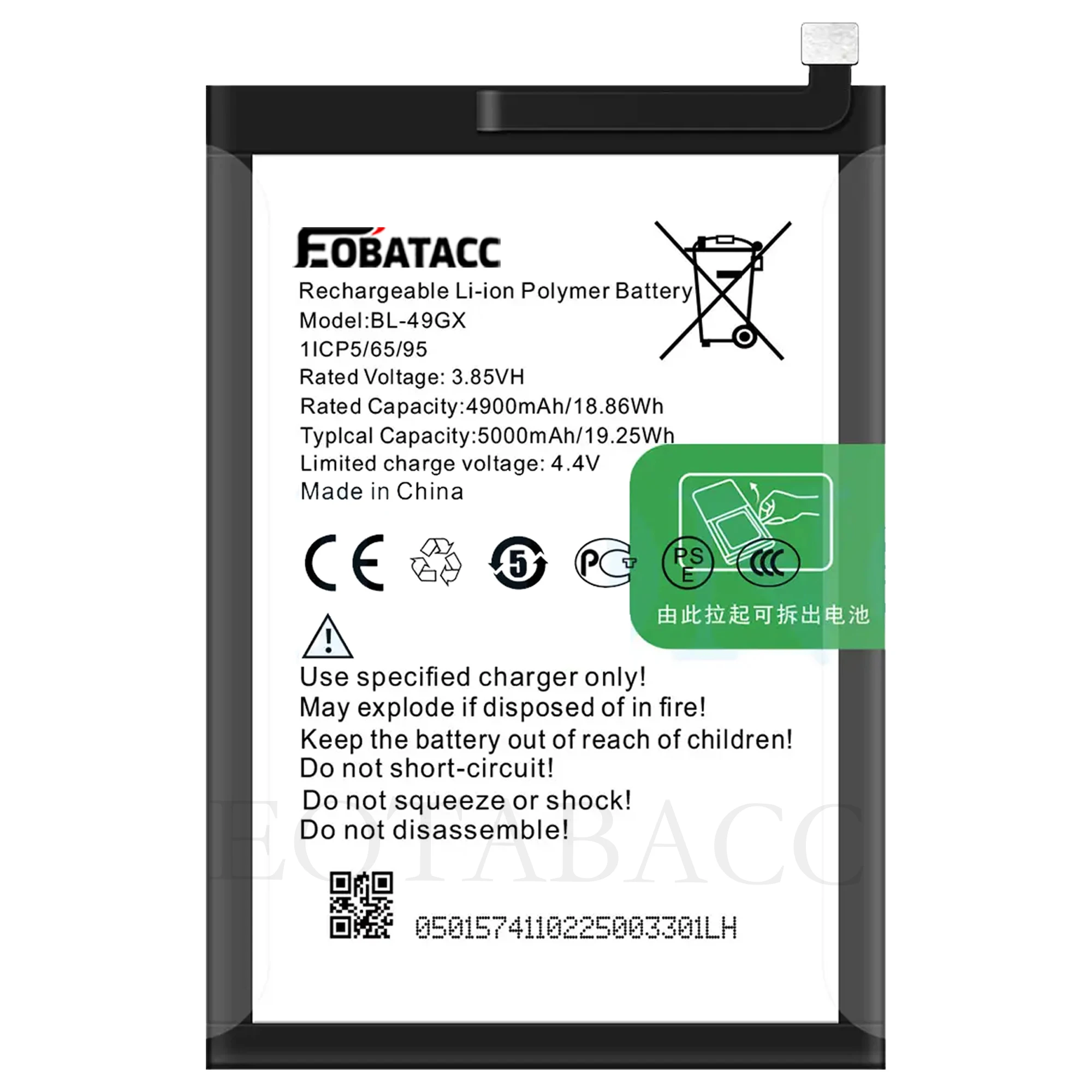 EOTABACC Новый 100% высококачественный аккумулятор BL-49GX для мобильного телефона infinix