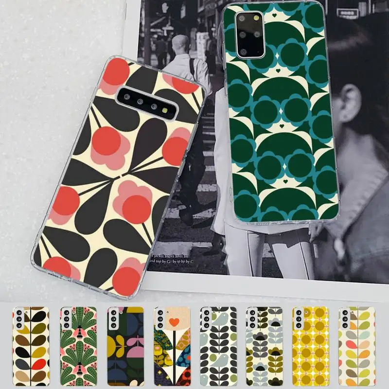 

Multi Stem Orla Kiely Folio Phone Case for Samsung S21 A10 for Redmi Note 7 9 for Huawei P30Pro Honor 8X 10i cover