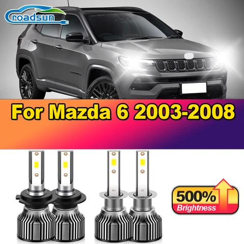 240 Вт Turbo Автолампы 40000LM Canbus Светодиодные фары 12 В 6000 К Автомобильные фары для Mazda 6 2003 2004 2005 2006 2007 2008