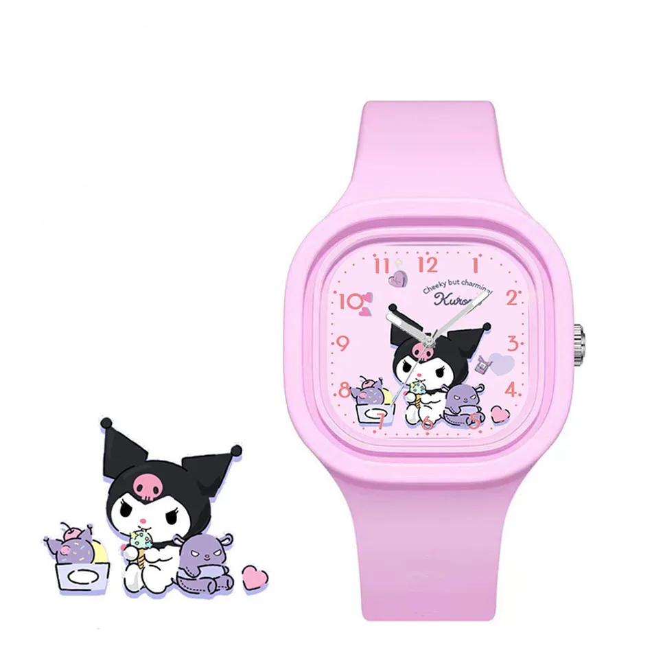 Sanrio Kawaii Hello Kitty My Melody Cinnamoroll Унисексуальные Силиконовые Наручные Часы