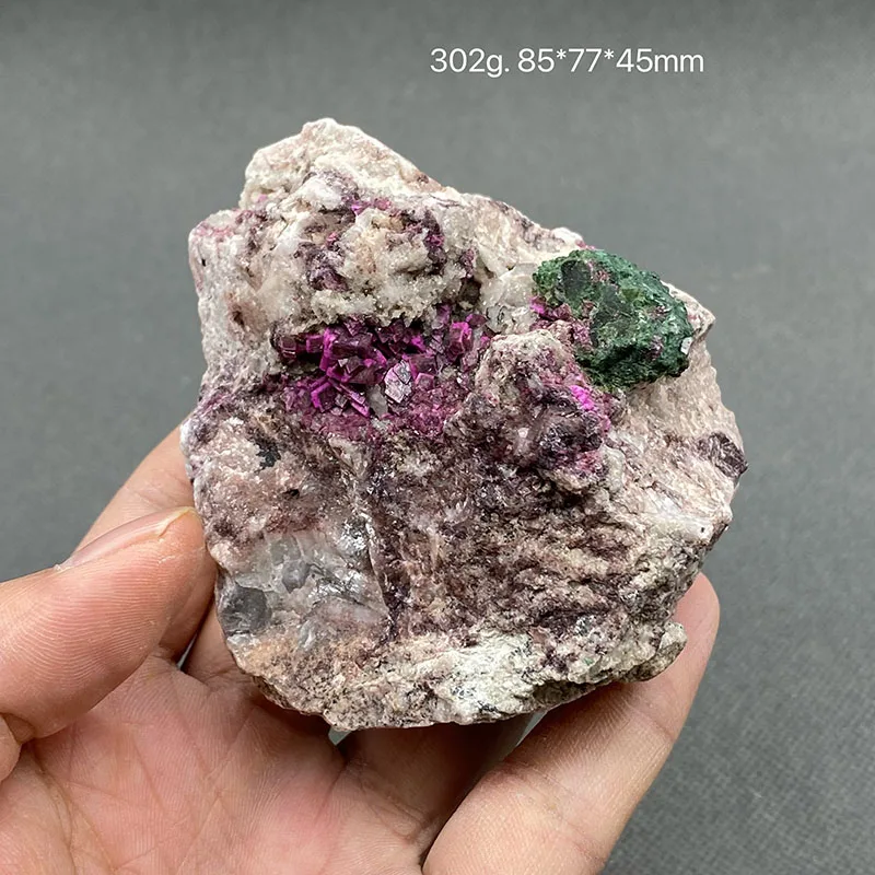 

100% натуральный красный кобальт, кальцит, образцы минералов, кристалл, украшение для дома