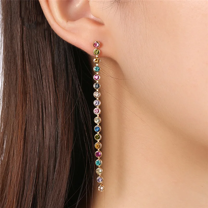 

Bugalaty Fashion Designer Women Drops Earrings Female Jewelry Accessories Ear Studs Dangle Colorful Long Earring