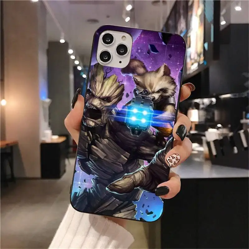 Чехол для телефона SNM с рисунком Марвел ракета енота Мстителей iphone 13 12 11 Pro Mini XS Max 8