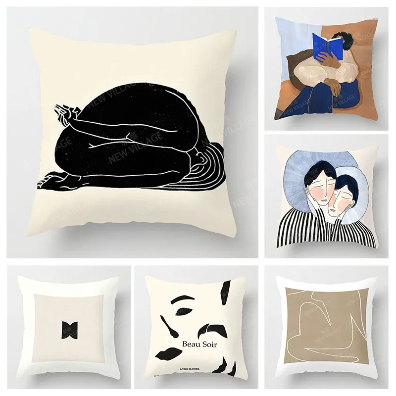 

Nordic fall home decor throw pillowcase sofa Cushion cover modern 45x45cm 45*45 50x50 60x60cm 40x40 boho living room aesthetics