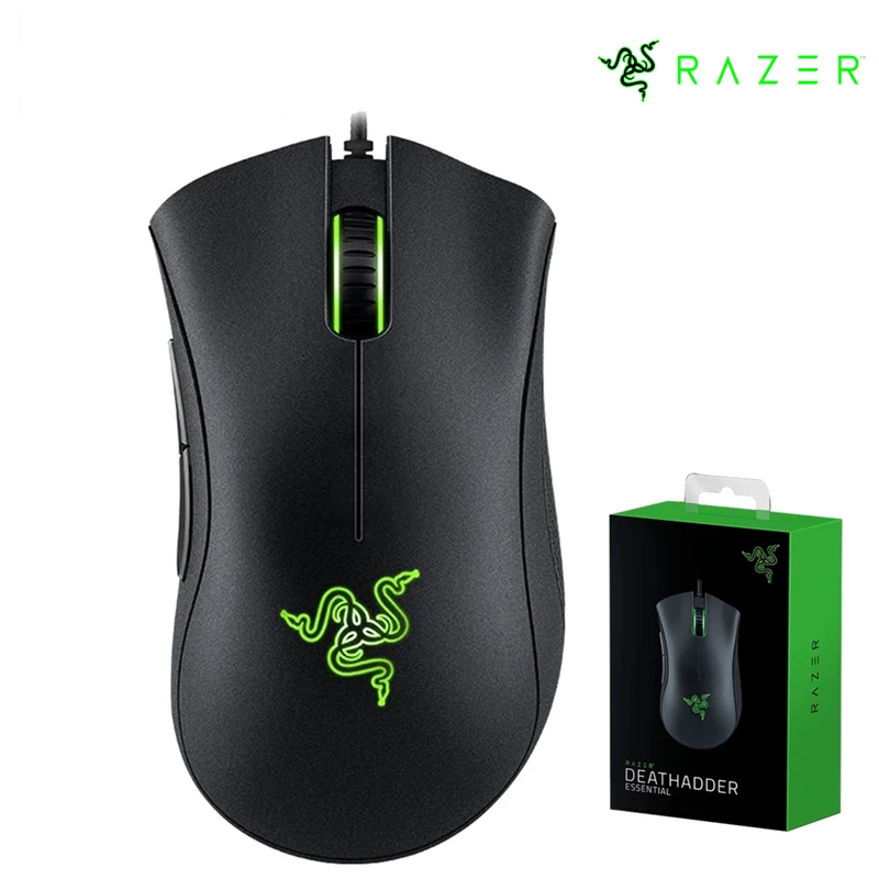 

Original Razer DeathAdder Essential Wired New Gaming Mouse Computer Mice 6400DPI Optical Sensor 5 Independently Buttons PC Gamer