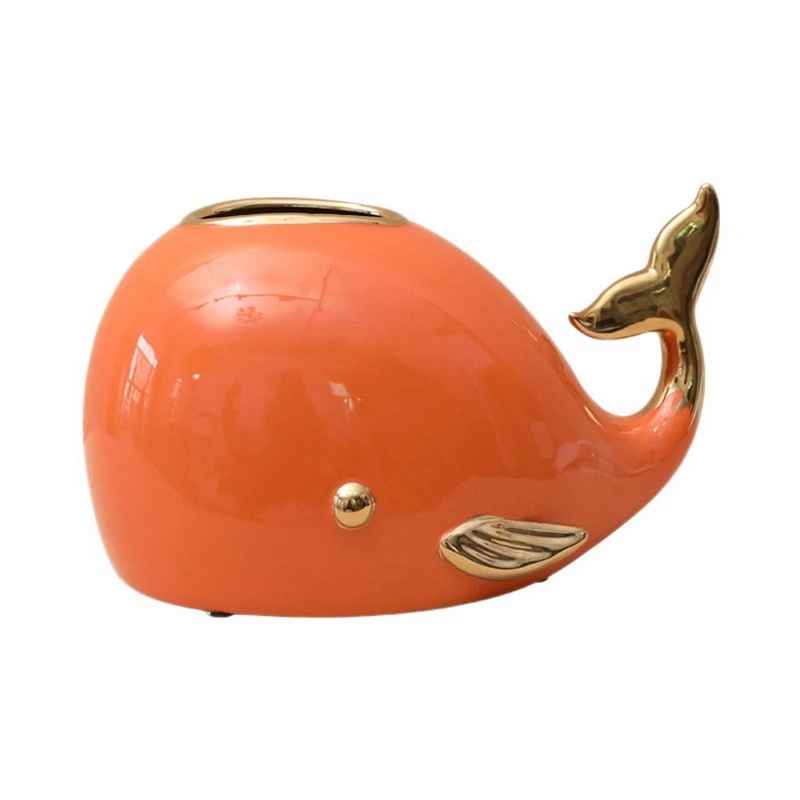 

Creative Tissue Box Whale Ceramic Ornaments Multifunctional Tissue Storage Home Living Room Coffee Table Accessories