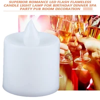 superior romance led flash flameless candle light lamp for birthday dinner spa party pub room decoration