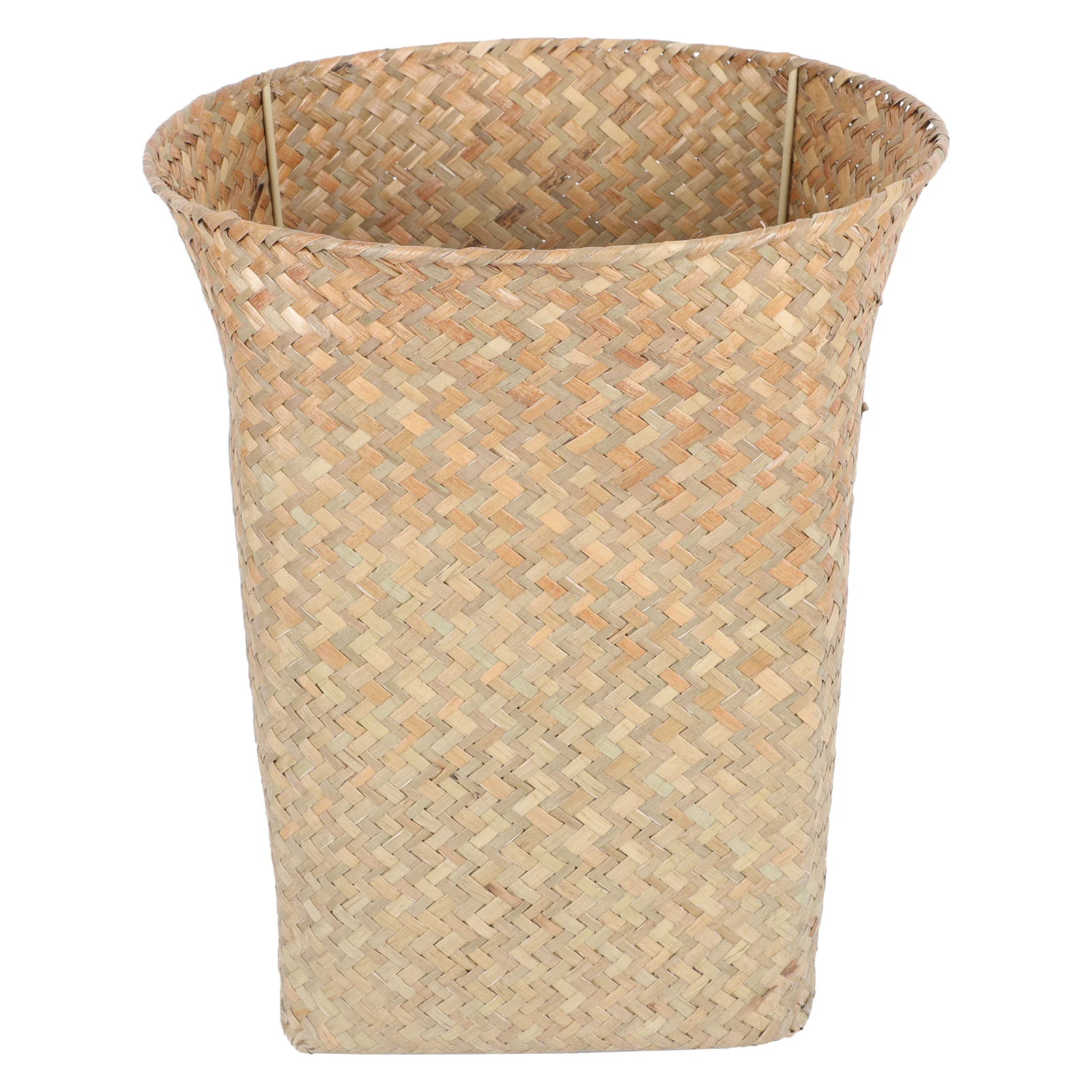 

Basket Trash Can Waste Storage Woven Bin Wicker Rattan Garbage Rubbish Paper Container Straw Wastebasket Baskets Seagrass Home