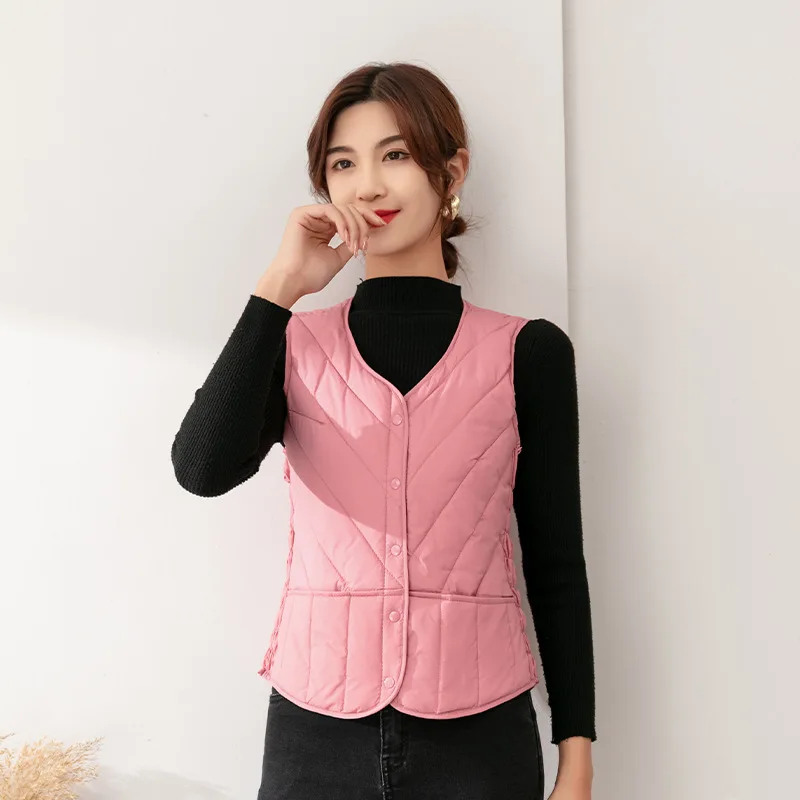 

New Winter Down Vest Brief Paragraph Cultivate One's Morality Frivolous Woman Down Vest Big Yards Laos Years Wear A Waistcoat