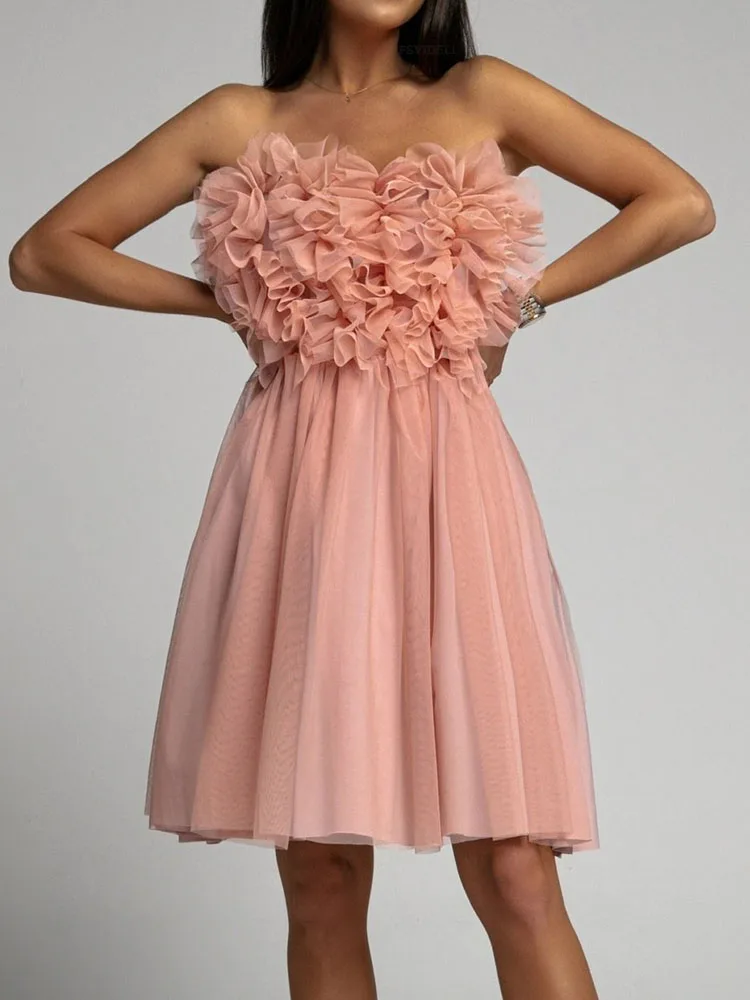 

Элегантное дизайнерское Сетчатое газовое платье с цветочным рисунком, модное сказочное вечернее платье для свадебной вечеринки, женское с...