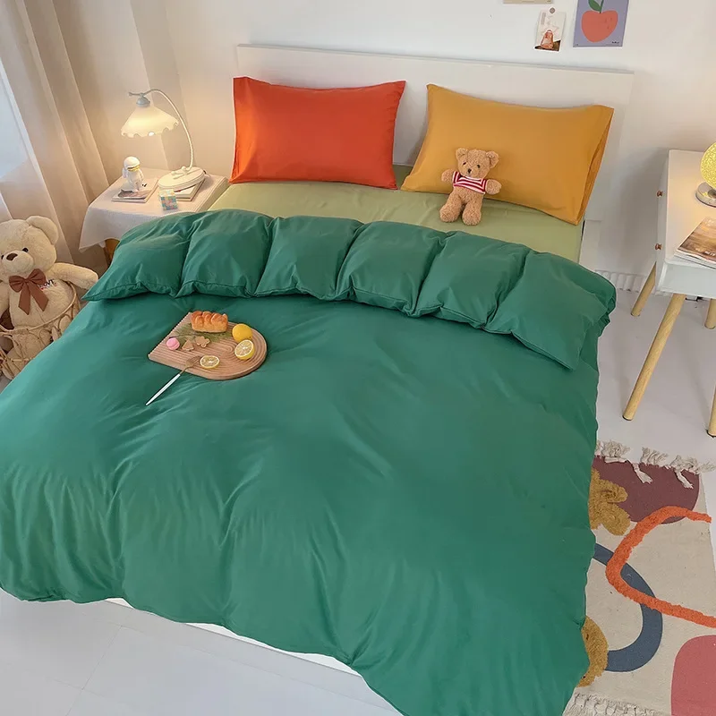 

Комплект нескользящей простыни контрастных цветов, комплект из четырех простыней, утепленный Комплект из трех стеганых наволочек, королевский комплект постельного белья