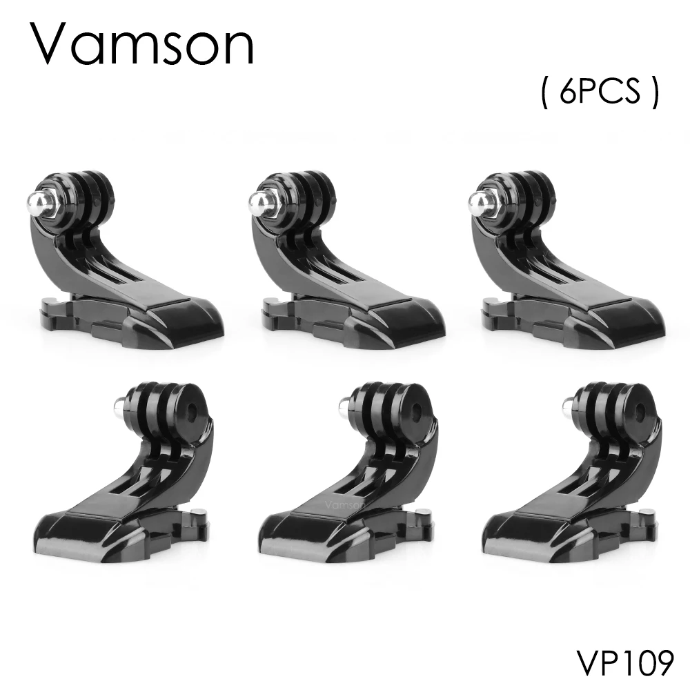 

Аксессуары Vamson для Gopro 6 шт. J-образный крюк Базовая Пряжка крепление штатива для Insta360 One X2 для Go Pro Hero 10 9 8 для DJI Action 2