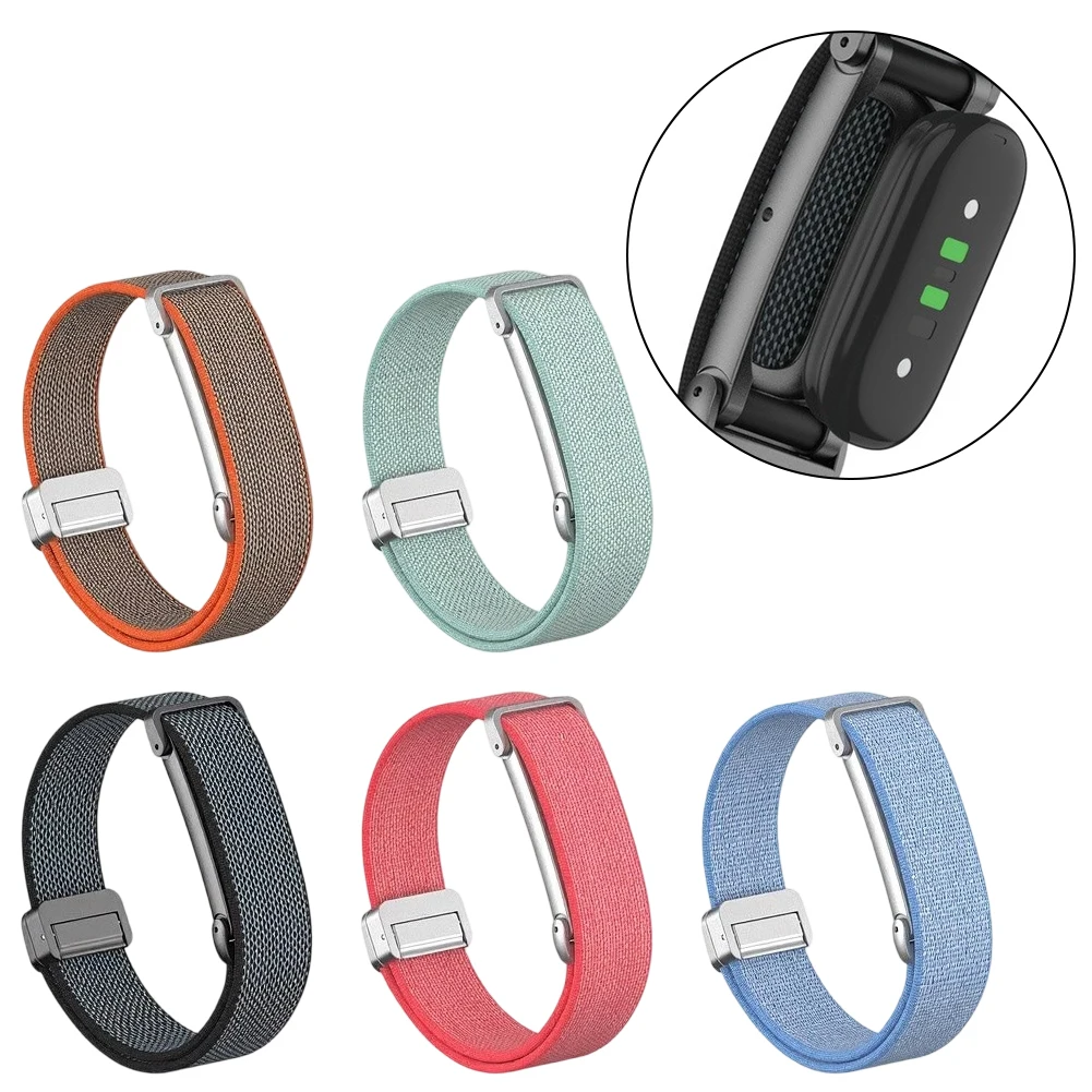 Фото Нейлоновый ремешок для Fitbit Air с магнитной застежкой, стильный дышащий ремешок с металлическим защитным корпусом, аксессуар для умных часов №2