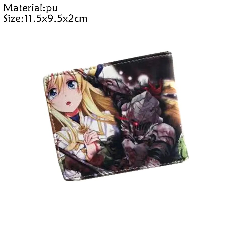 Кожаный кошелек с изображением истребителя из аниме Гоблина двойного сложения