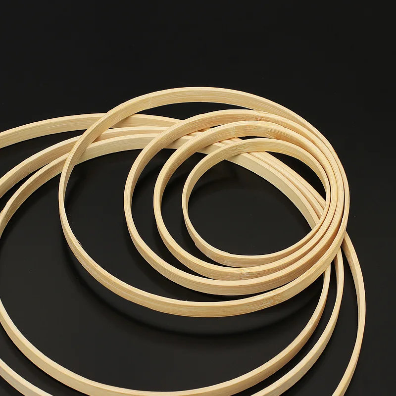 Бамбуковое кольцо деревянное круглое уловитель украшение для дома сделай сам