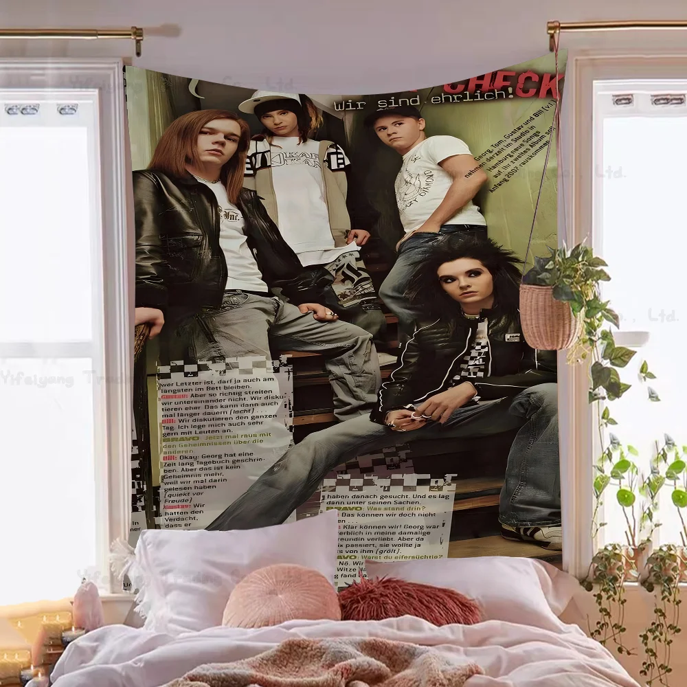 Tokio Hotel красочный гобелен настенный хиппи цветок настенные ковры Декор в