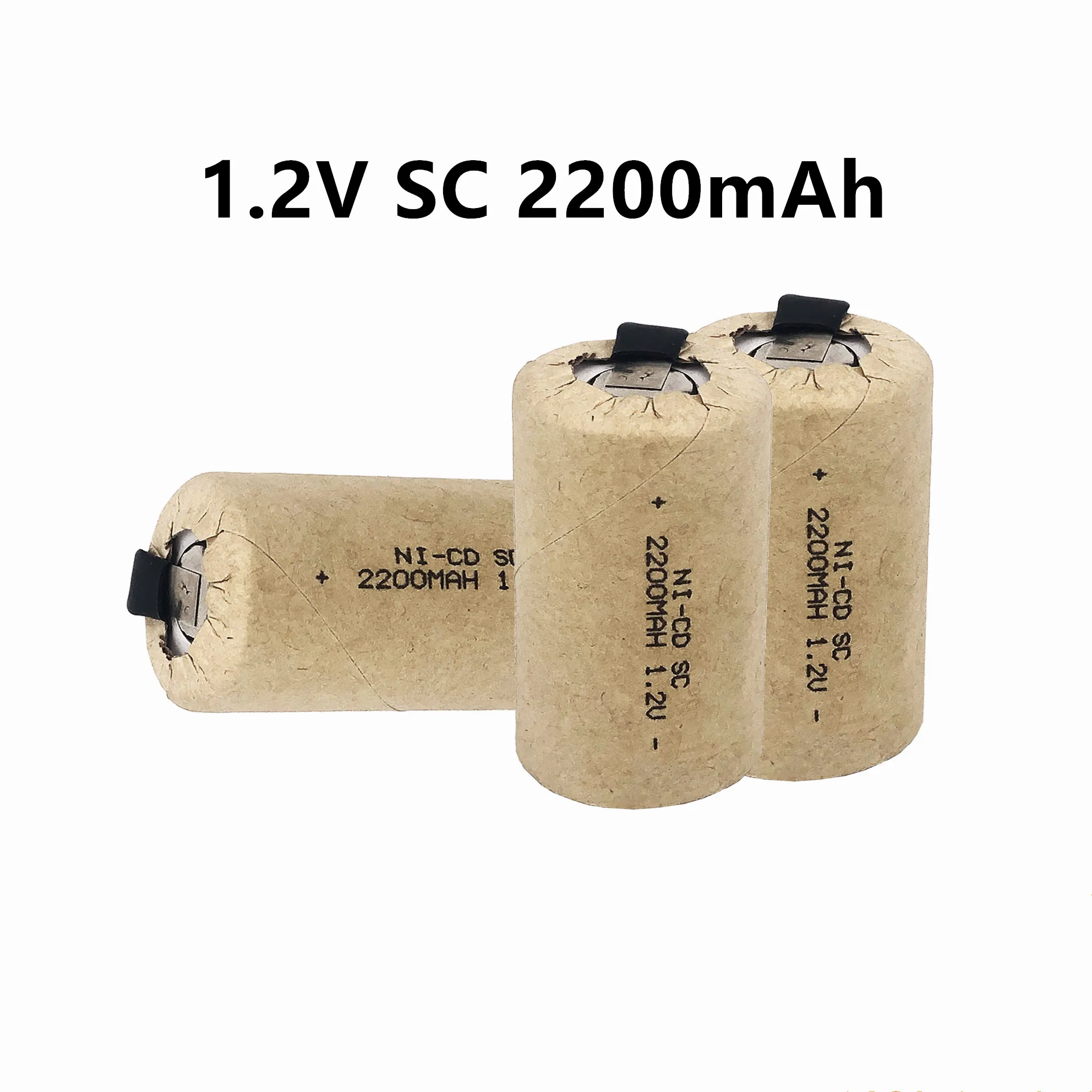 

2-20 PCS New NI-CD 1.2v SC2200mah Rechargeable batteries 1.2v SC power bank 2200mah SC accumulator SUB C battery