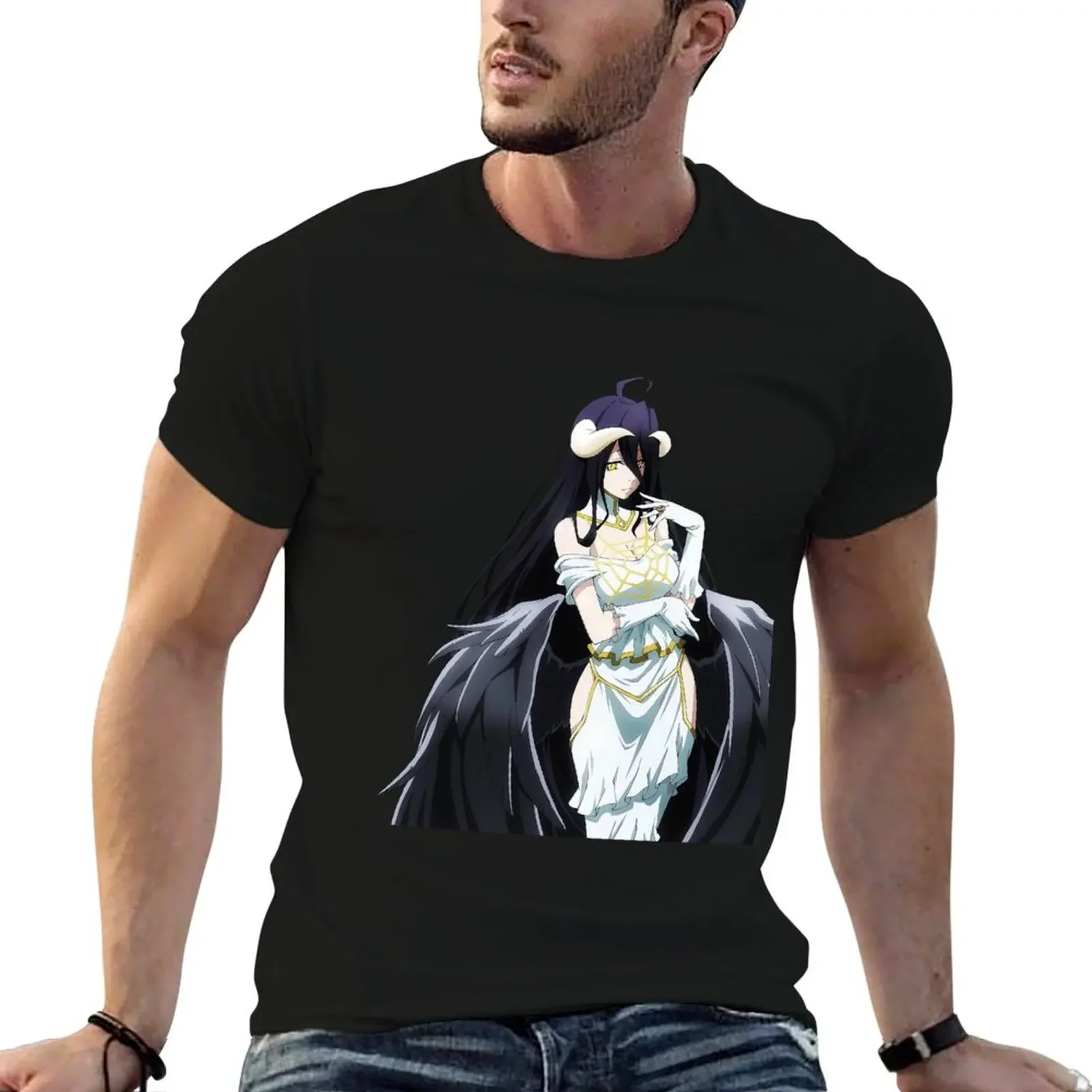 Футболка Albedo (Overlord) с винтажным рисунком эстетичная одежда мужские футболки