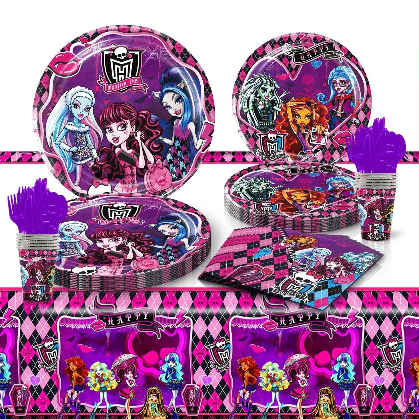 Monster Doll Spirit декоративная одноразовая посуда для детской комнаты