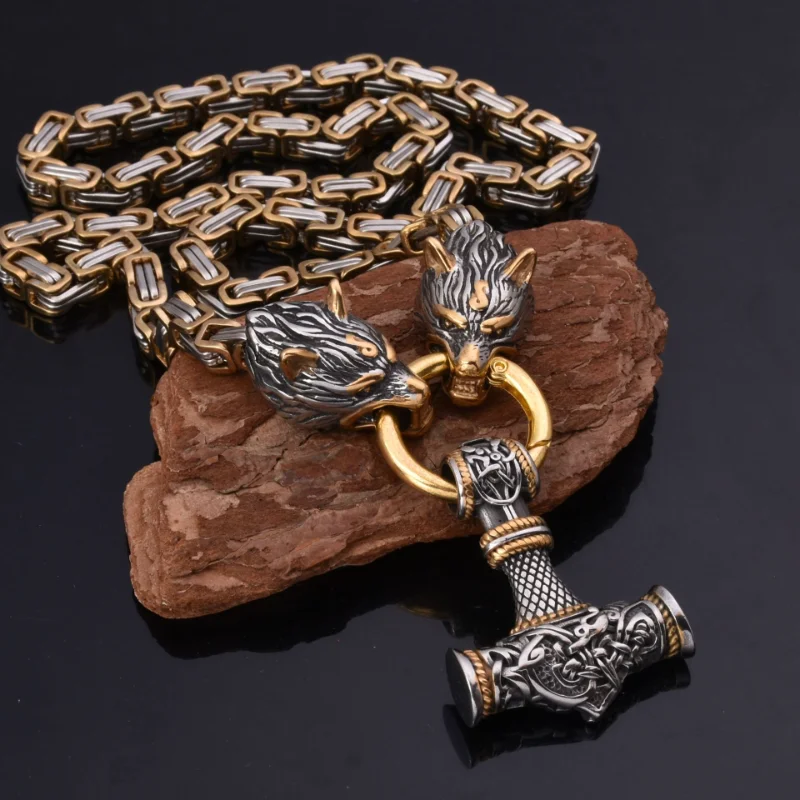 Мужское ожерелье с подвеской викингов Thunderhammer