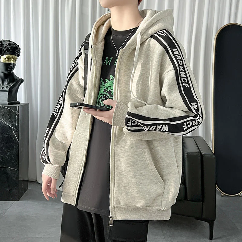 

Мужская куртка с капюшоном и надписью сбоку, 3XL