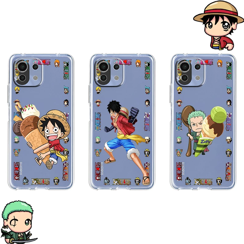 

Cartoon One Piece Cool For Xiaomi 11 11T 10T Note 10 Mi 9T Ultra Pro Lite 5G Silicone Soft Transparent Phone Case Cover Coque