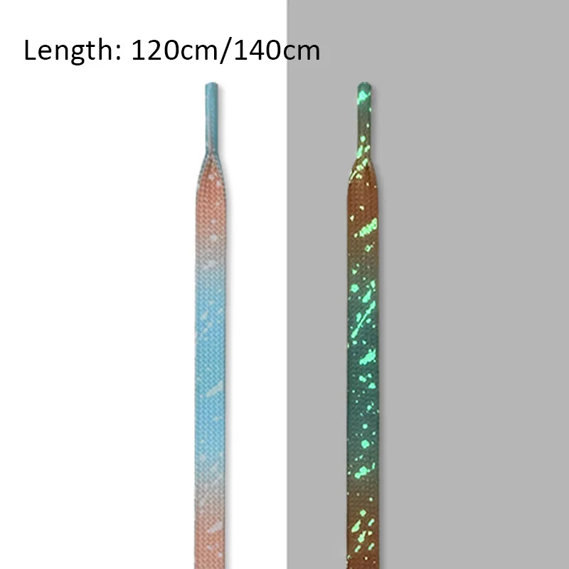 Fashion 1 Pair Luminous Green Shoelace Men Women Shoe Laces Glowing Fluorescent Shoelace for Sneakers Canvas Shoes Strings