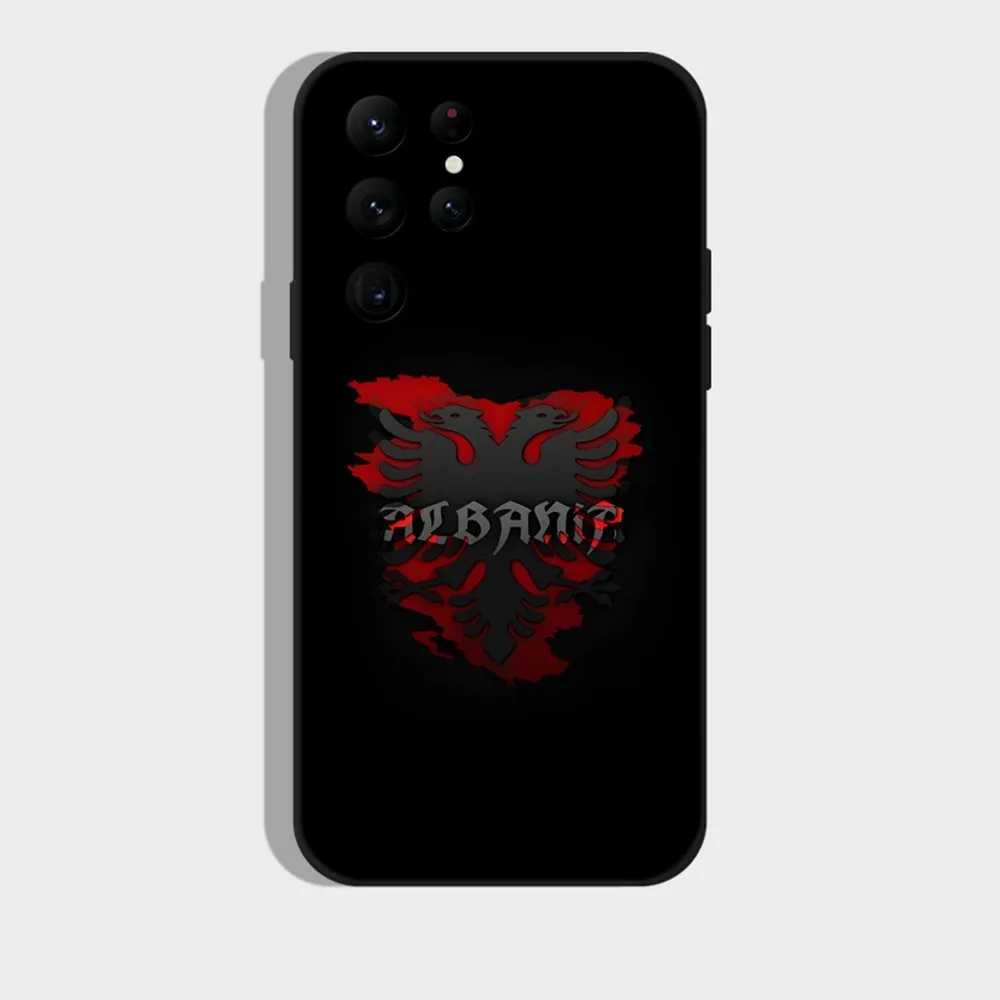 Albania Flag Phone Case For Samsung S24 S22 Ultra S20 S30 plus S23 ultra 5G Silicone Cover