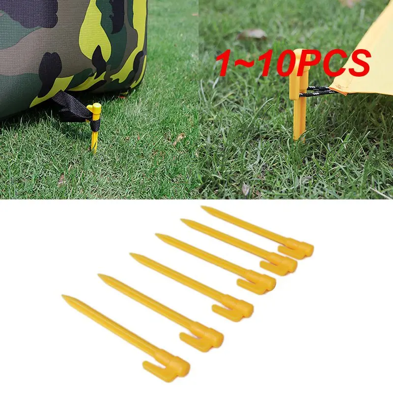 

1~10PCS Camping Tent Pegs Outdoor Travel Camping Tents Stakes Pegs Windproof Plastic Beach Mat Nails Tent Equipment Accessories