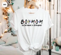boy mom shirt round neck aesthetic baby paw mom mama shirts cotton plus size short sleeve top tees female clothes streetwear