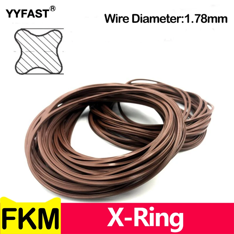 

CS 1,78 мм, X-образное кольцо FKM, уплотнительное кольцо с четырьмя губками, фторокаучук, для гидравлических цилиндров, поршни, поршневых стержней. Внутренний диаметр 2,9–133,07 мм