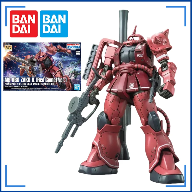 Оригинальный аниме Bandai GUNDAM MS-06S ZakuII [Red Comet Ver.] HG GTO Сборная модель игрушки Фигурка
