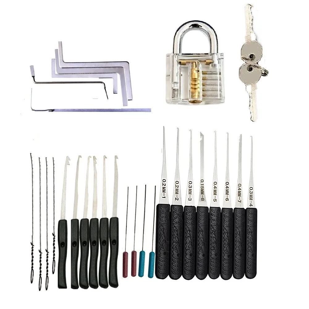 

Professional Lock Pick Set Hand Tools Locksmith Tools Remove Hooks Lock Pin Broken Key Extractor
