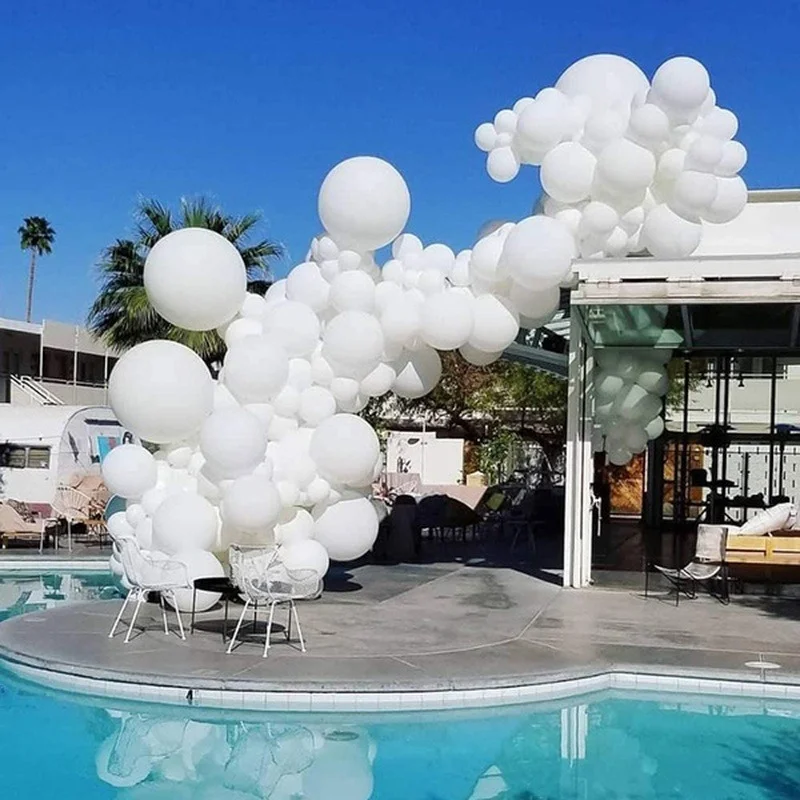 

5/10/12/18/24/36 Inch Giant White Matte Latex Helium Balloon Big Balloon Birthday Wedding Bridal Shower Party Wreath Decoration