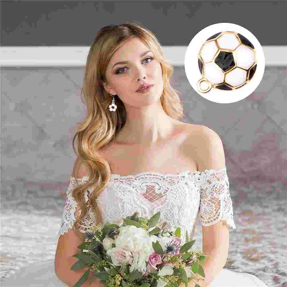 

DIY Bag Pendant Football Jewelry Accessories Mini Keychain Earrings Making Charm