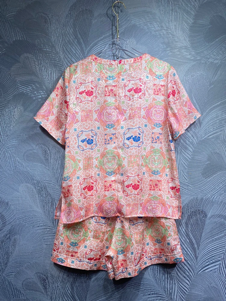 Летний костюм DLDENGHAN с индийским народным принтом женская футболка круглым