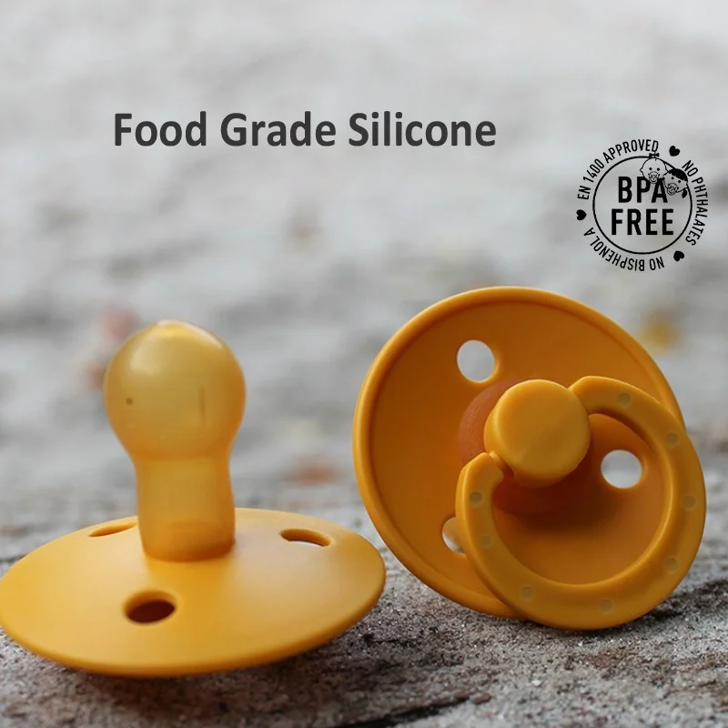 Baby Newborn Soft Food Silicone Nipple Infant Safe Circle Type Nipples Toddler Pacifier Kids Teether Toy for Boy&Girls Chupetes