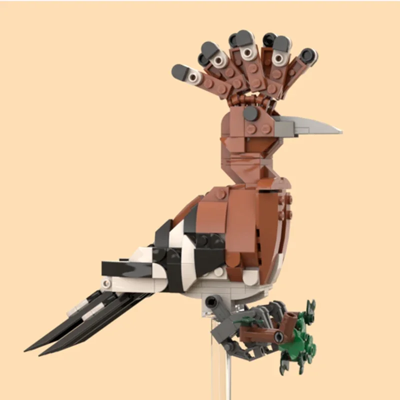 Современная модель птиц животных Moc строительные блоки красивая птица