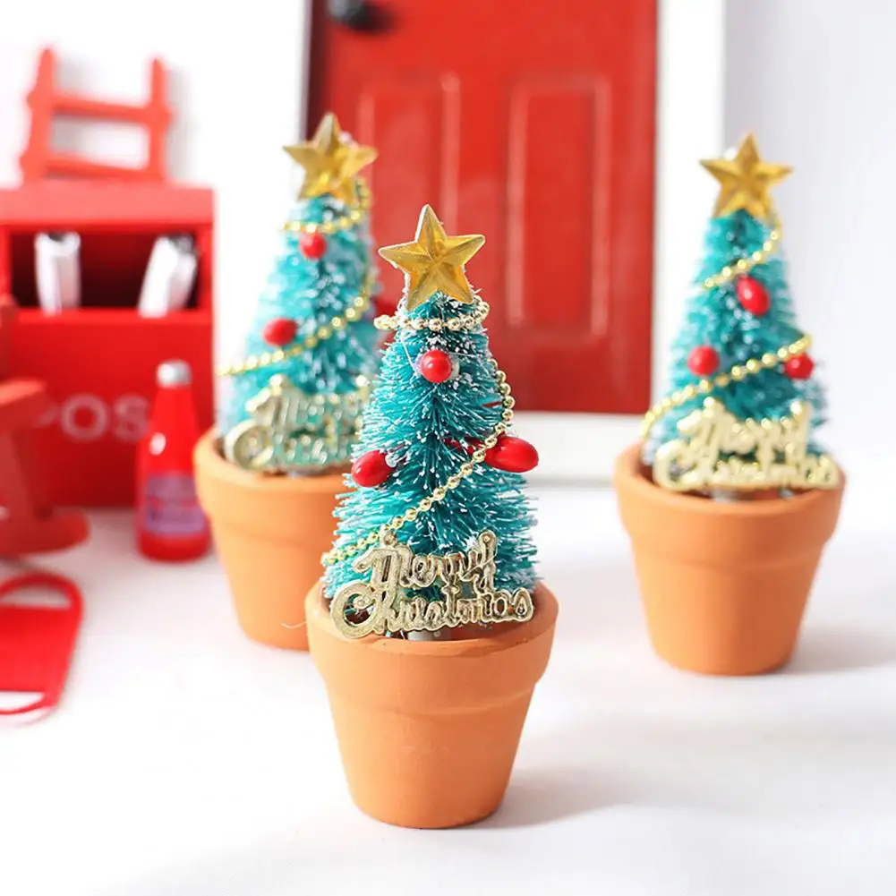 

Красивая миниатюрная Рождественская елка, подарок «сделай сам», украшение для кукольного домика, многоразовая Рождественская елка из смолы