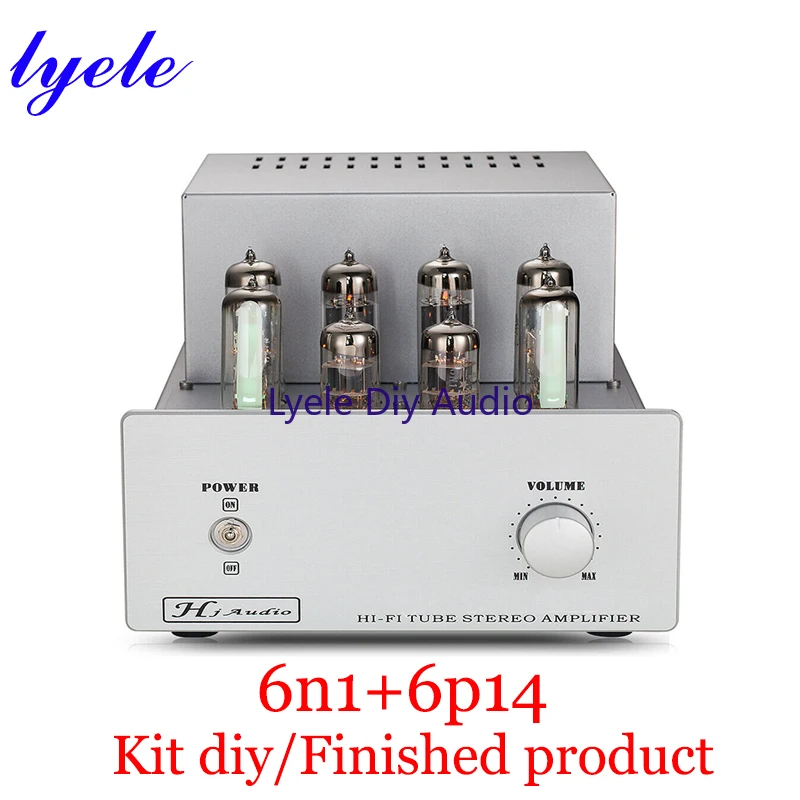 

Lyele Audio 6n1 6p14 Vacuum Tube Amplifier Diy Kit High Power Audio Amplifier 13w*2 El84 Push-pull Tube Amp 2 (2.0) Finished