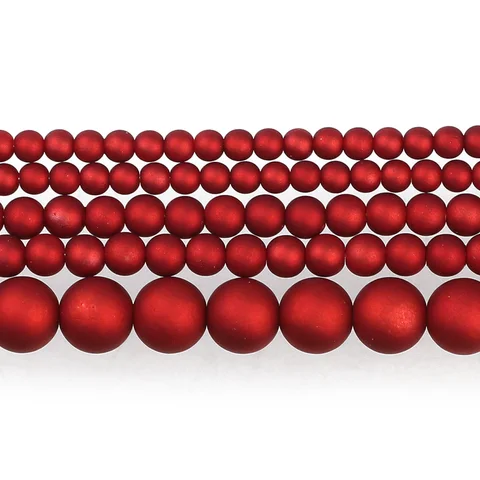Акриловые бусины wlyees матовые темно-красные 6 8 10 14 мм