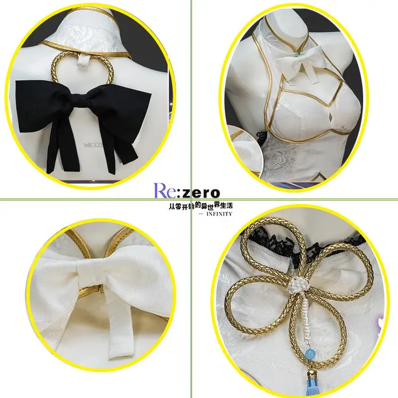 Emilia/Rem/Ram Косплей Аниме Re Zero Изящная Красота Cheongsam Emilia Rem Плюс Размер Костюм