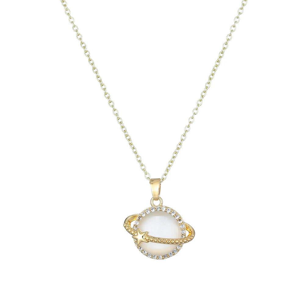 

Bettyue Fashion Statement Banquet Fascinating Planet Appearance Noble Necklace For Women&Girls Delicate Zirconia Jewelry