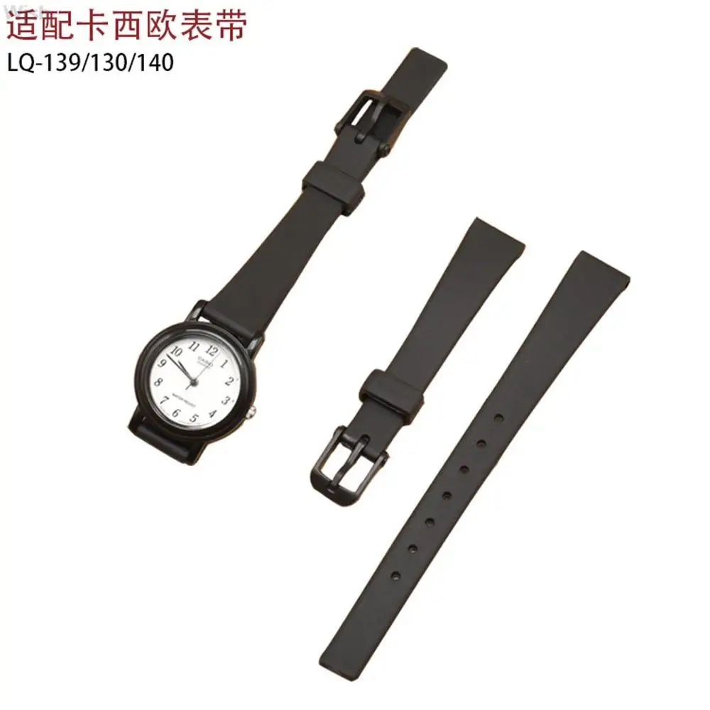 

For Casio LQ-139/130/140 Small Black Women Watch Rubber Watch Strap Female 12mm Ultra-Thin LQ-130 | 140 Watch Band Replacement