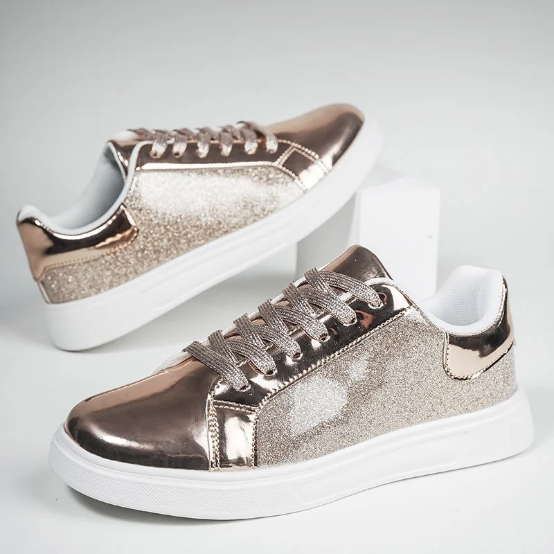 Женские дизайнерские брендовые кроссовки для скейтбординга золотистые